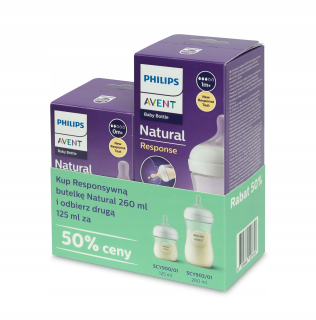Avent STARTER KIT Responsive Natural Fľaša 125 ml + 260 ml